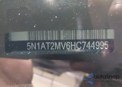 2017 Nissan Rogue Sl из США, поврежденный, VIN 5N1AT2MV6HC744995